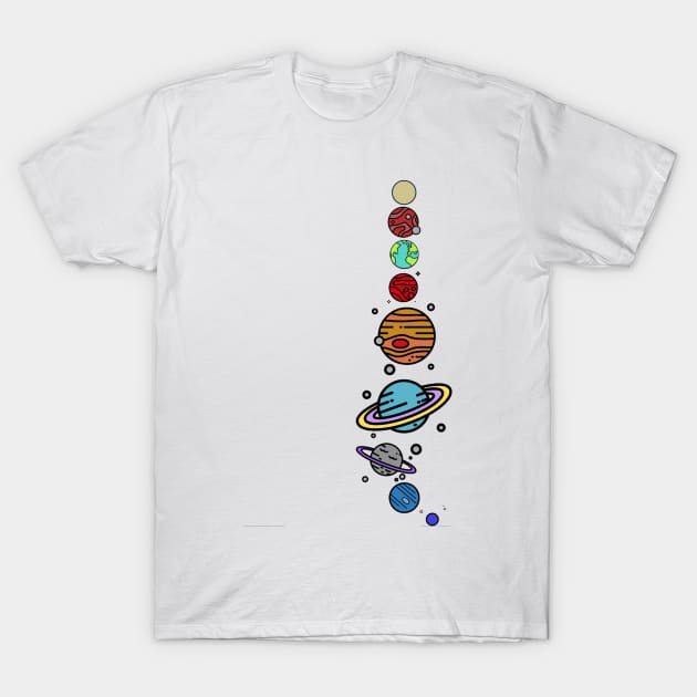 The Planets T-Shirt by Artristahx